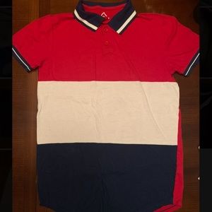 Red,White and Blue Polo Shirt